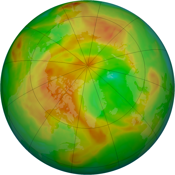 Arctic ozone map for 14 May 2009
